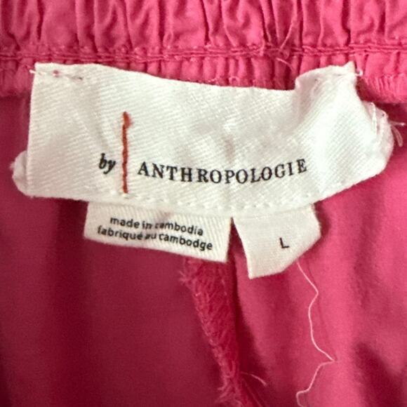 Anthropologie Ruched Poplin Parachute Pants Pink Size Large - Picture 8 of 12